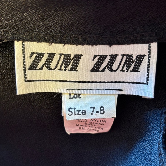 Vintage Zum Zum Black Fitted Halter Evening Dress Juniors Size 7-8 - Picture 6 of 13